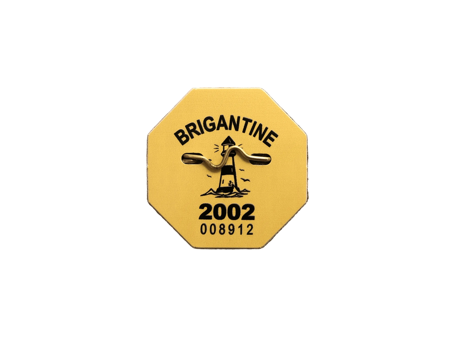 RETRO Brigantine 2002 Seasonal Beach Tag