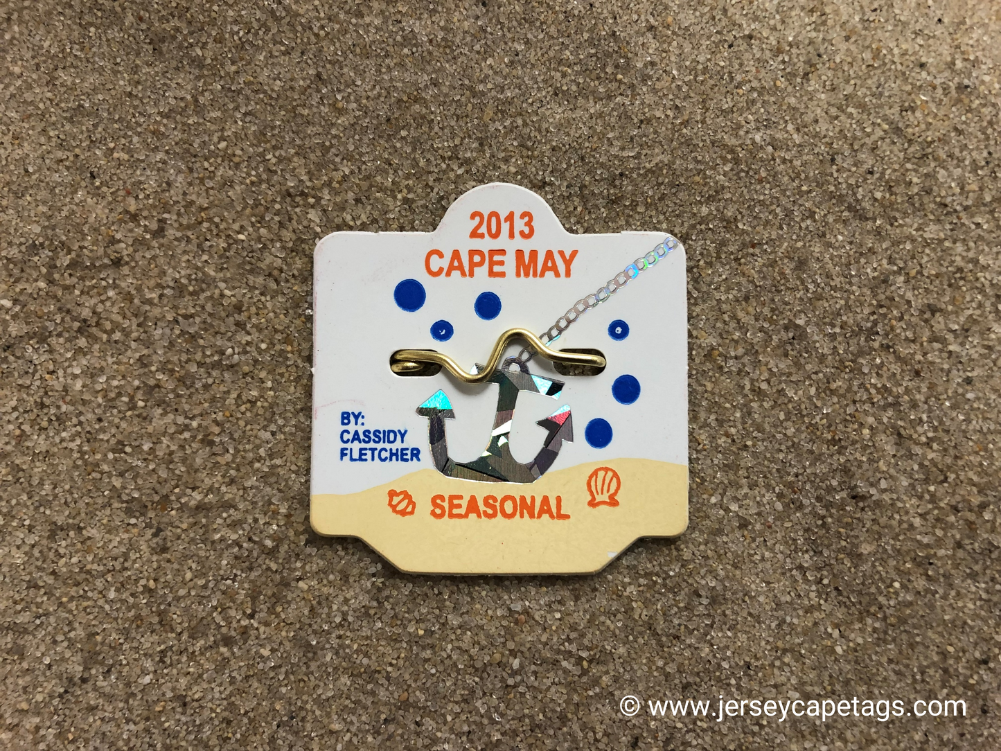 RETRO Cape May 2013 Seasonal Beach Tag