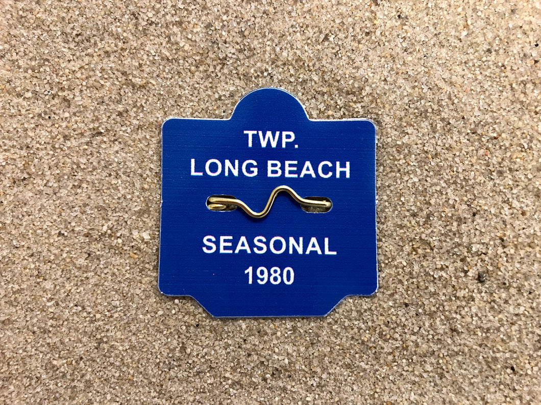 Long Beach Township 1980 Seasonal Beach Badge