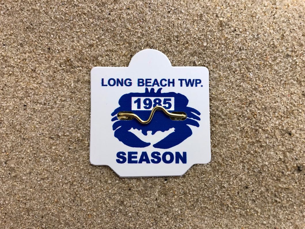 Long Beach Township 1985 Seasonal Beach Badge