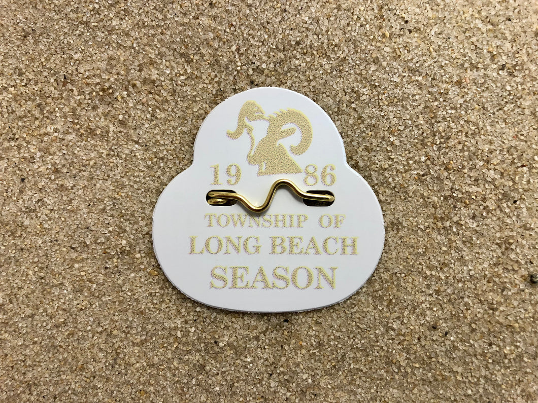 Long Beach Township 1986 Seasonal Beach Badge