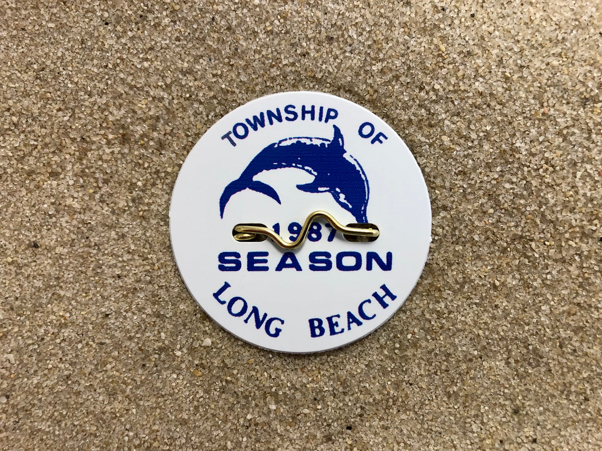 Long Beach Township 1987 Seasonal Beach Badge – Jersey Cape Tags Online