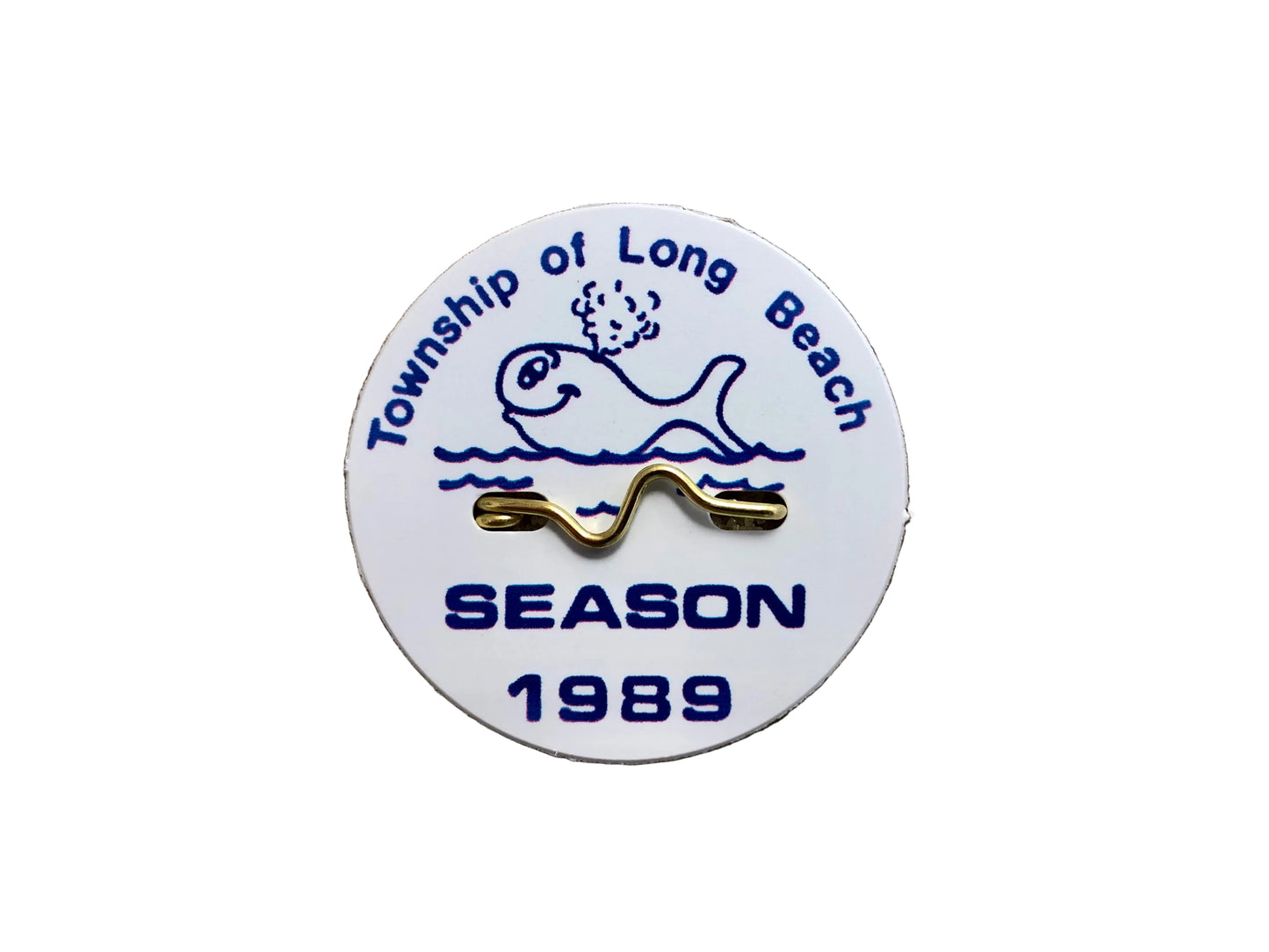 RETRO Long Beach Township 1989 Seasonal Beach Badge