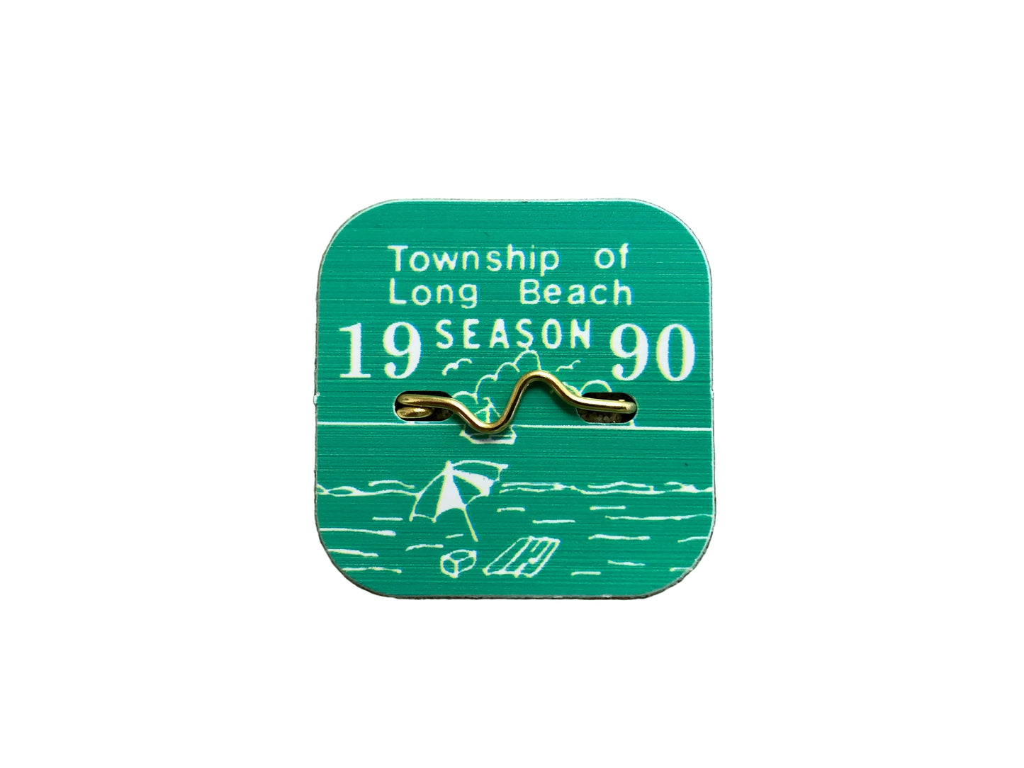 RETRO Long Beach Township 1990 Seasonal Beach Badge