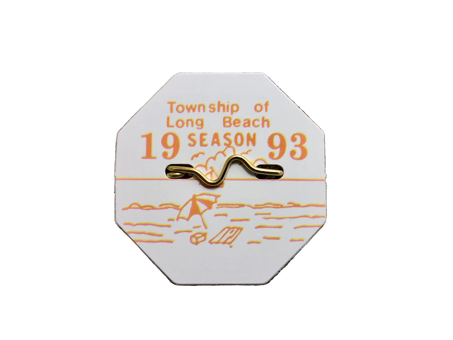 RETRO Long Beach Township 1993 Seasonal Beach Badge