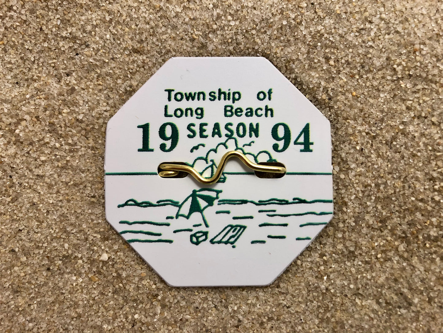 RETRO Long Beach Township 1994 Seasonal Beach Badge