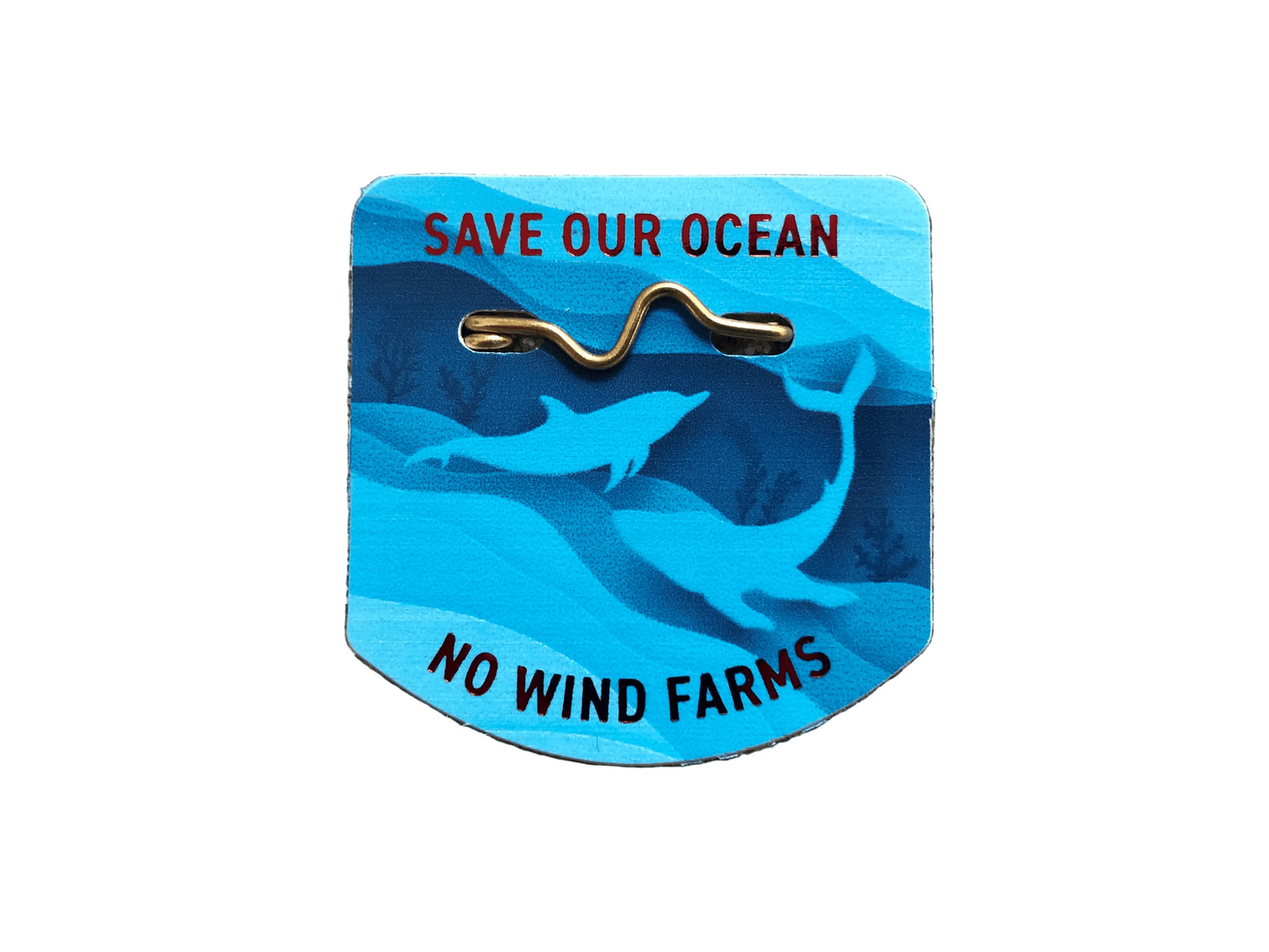Anti-Offshore Wind Turbines Novelty Beach Tags/Badges