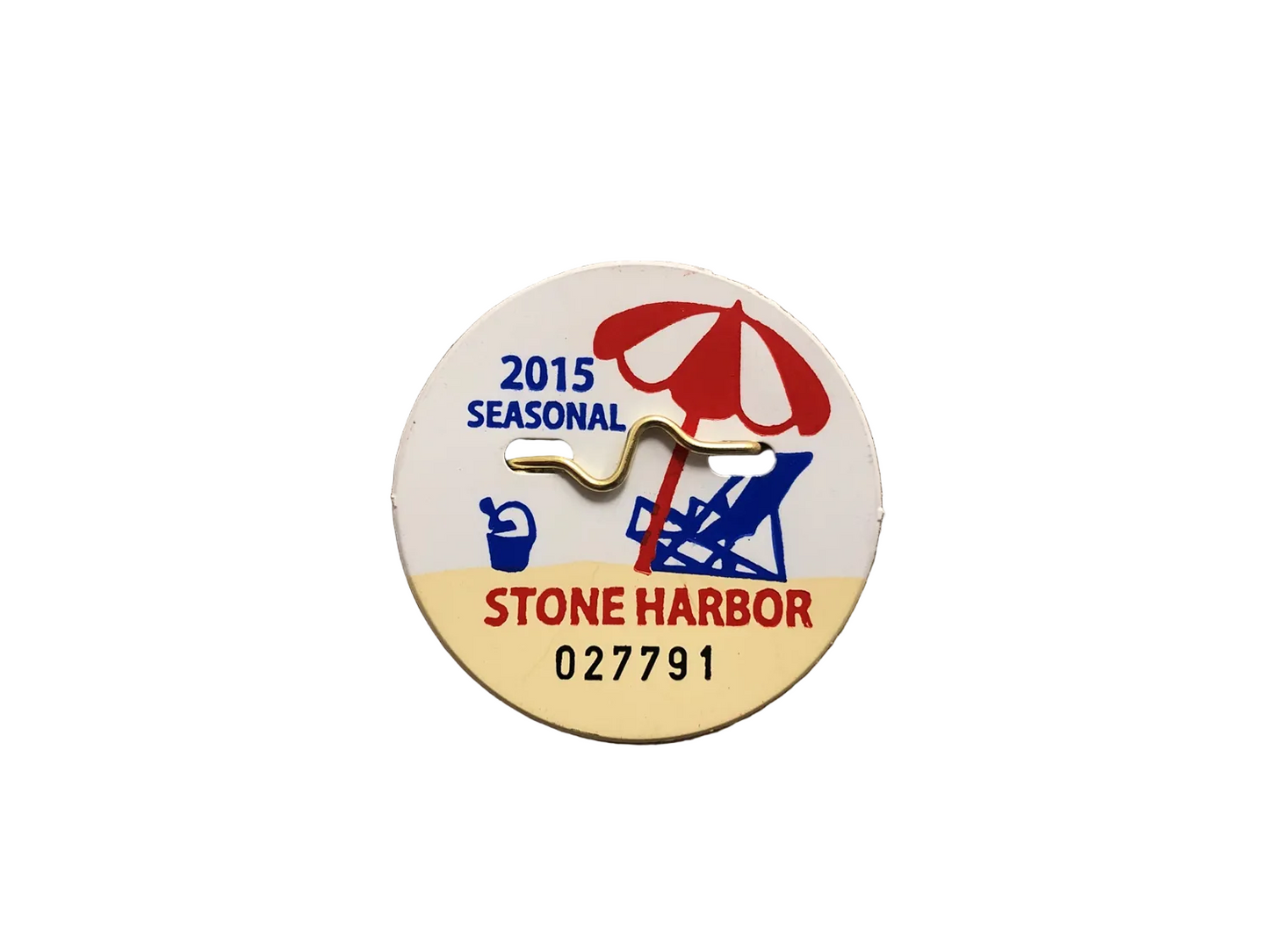 RETRO Stone Harbor 2015 Seasonal Beach Tag