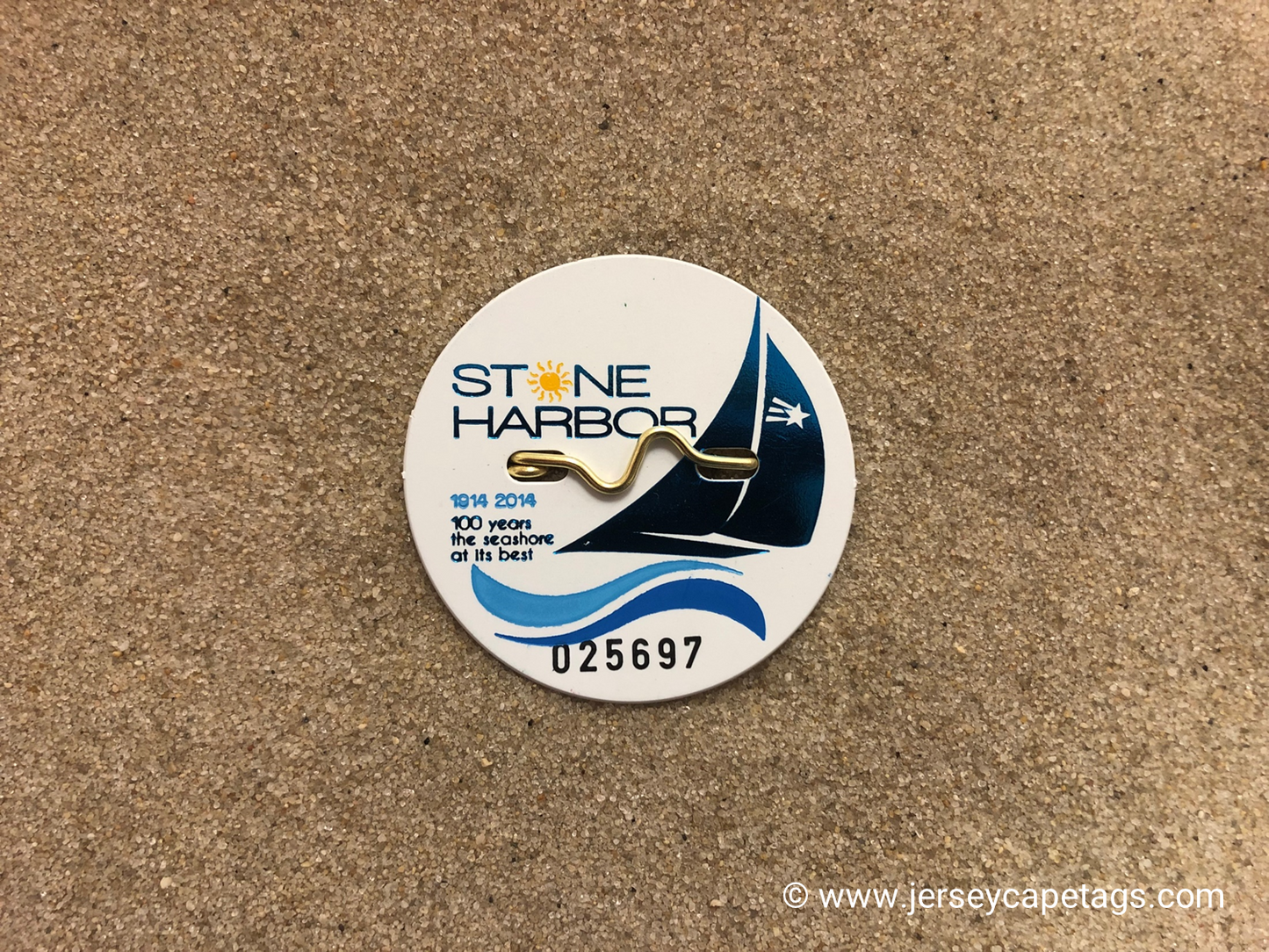 RETRO Stone Harbor 2014 Seasonal Beach Tag