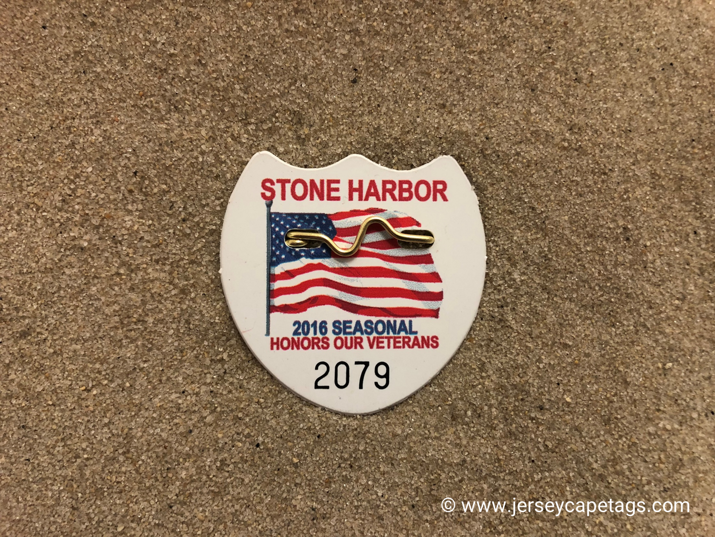 RETRO Stone Harbor 2016 Veteran Seasonal Beach Tag
