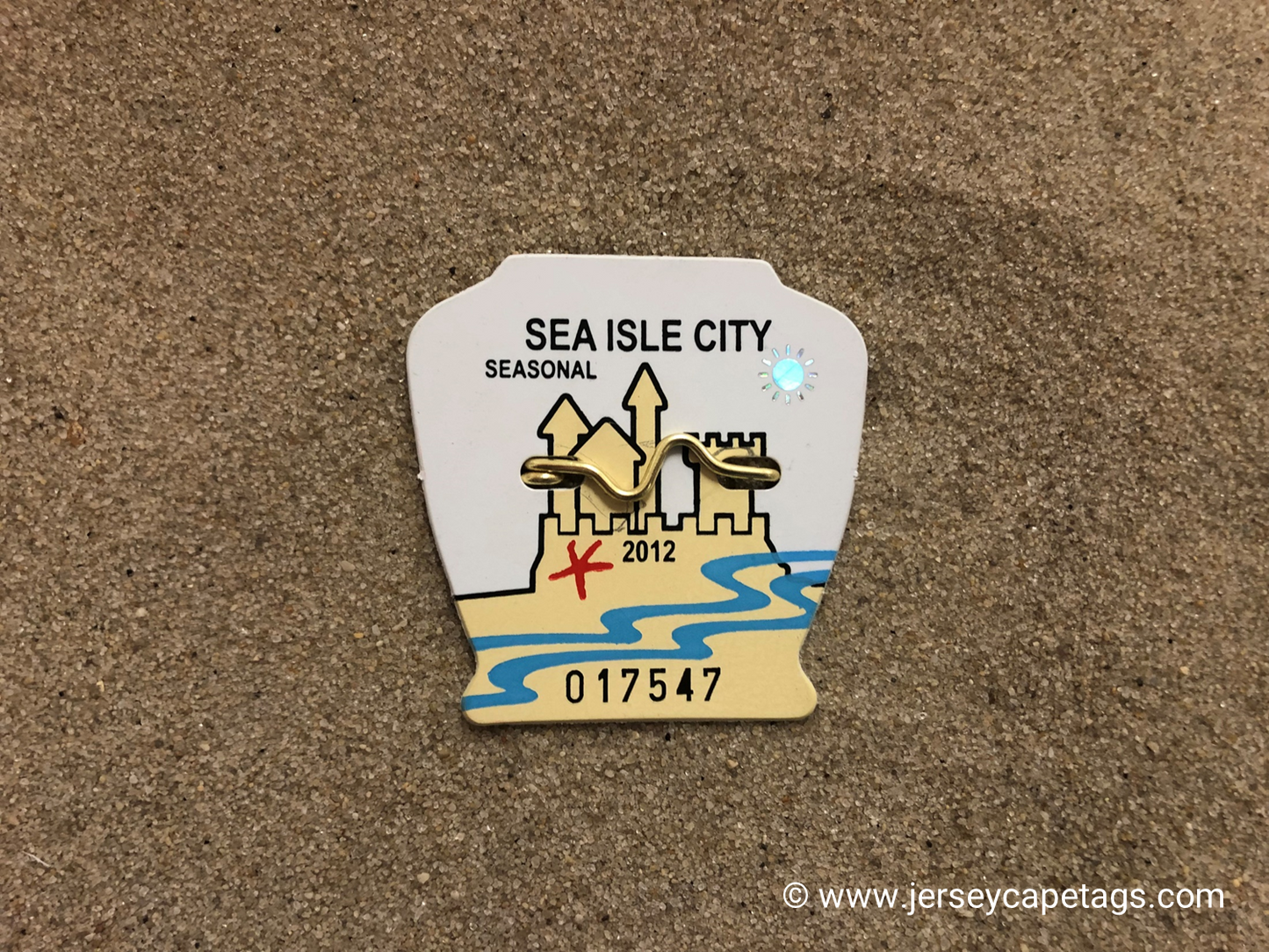 RETRO Sea Isle City 2012 Seasonal Beach Tag
