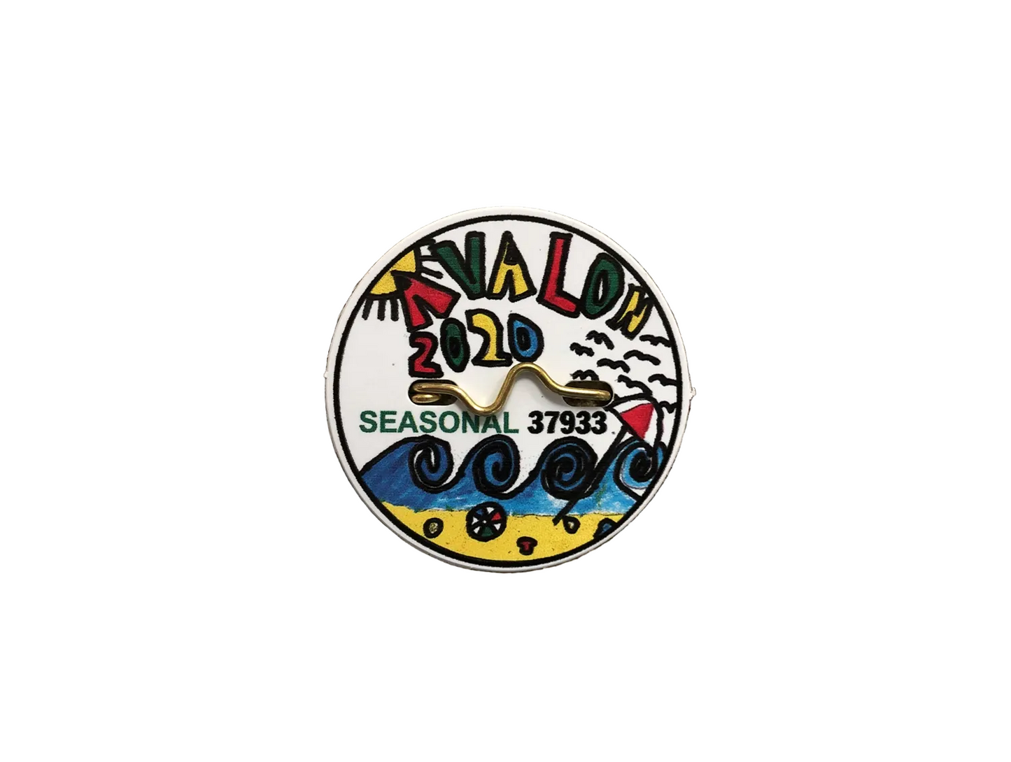 RETRO Avalon 2020 Seasonal Beach Tag