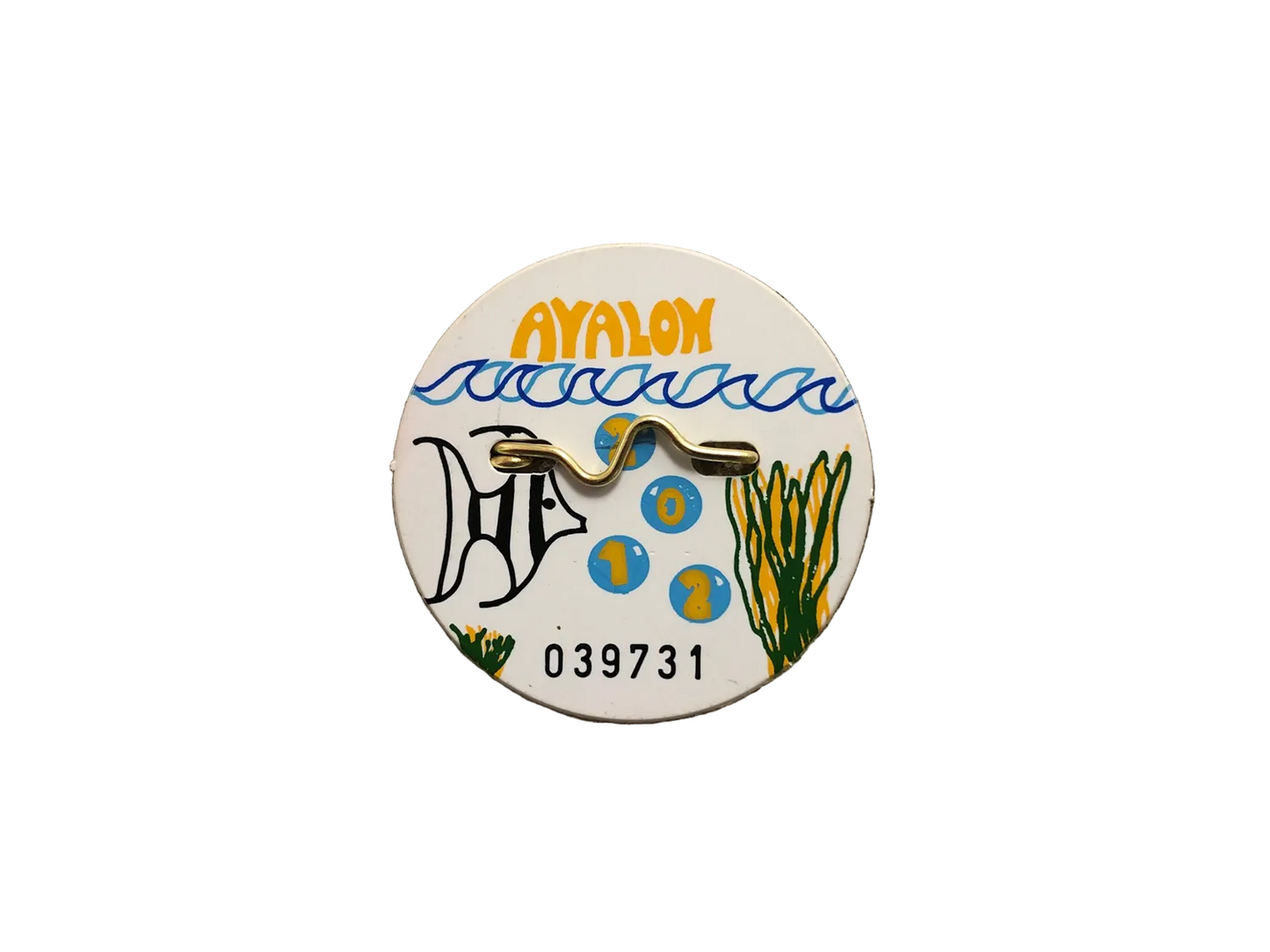 RETRO Avalon 2012 Seasonal Beach Tag
