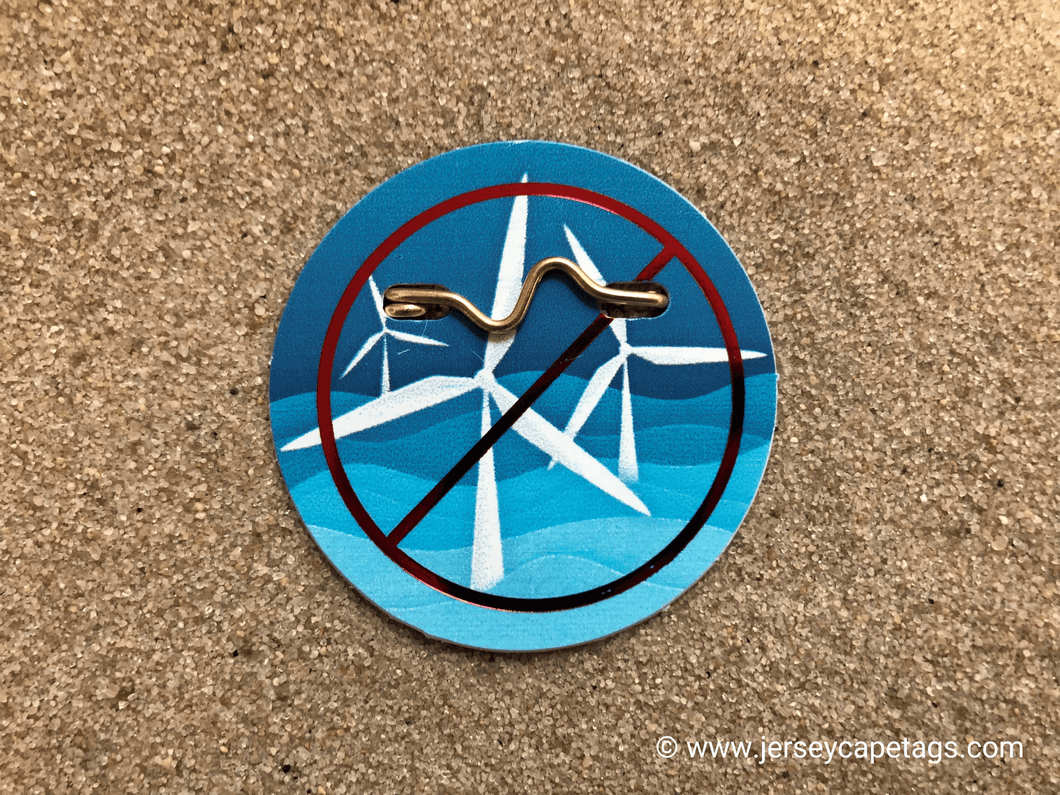 Anti-Offshore Wind Turbines Novelty Beach Tags/Badges