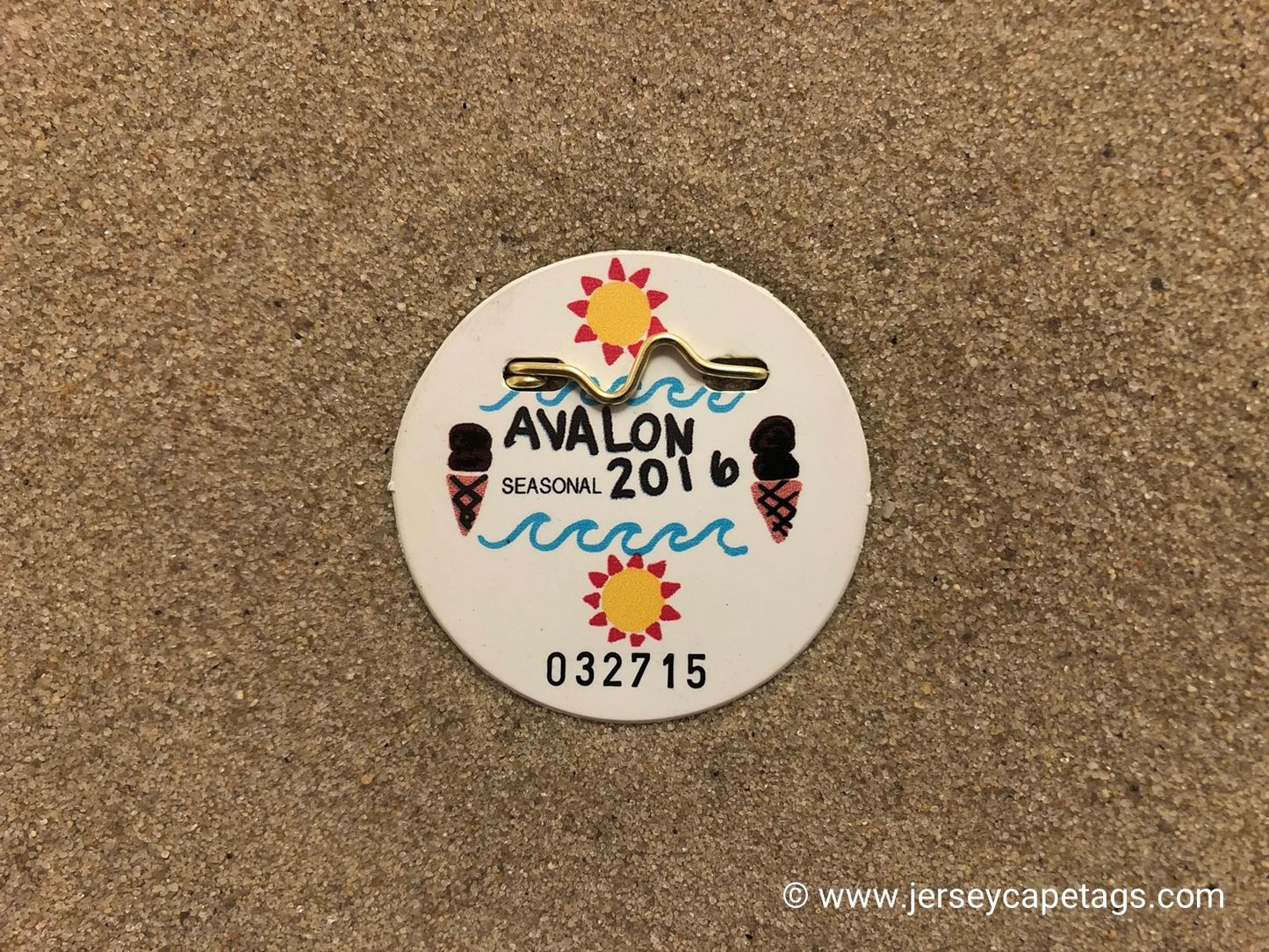 RETRO Avalon 2016 Seasonal Beach Tag