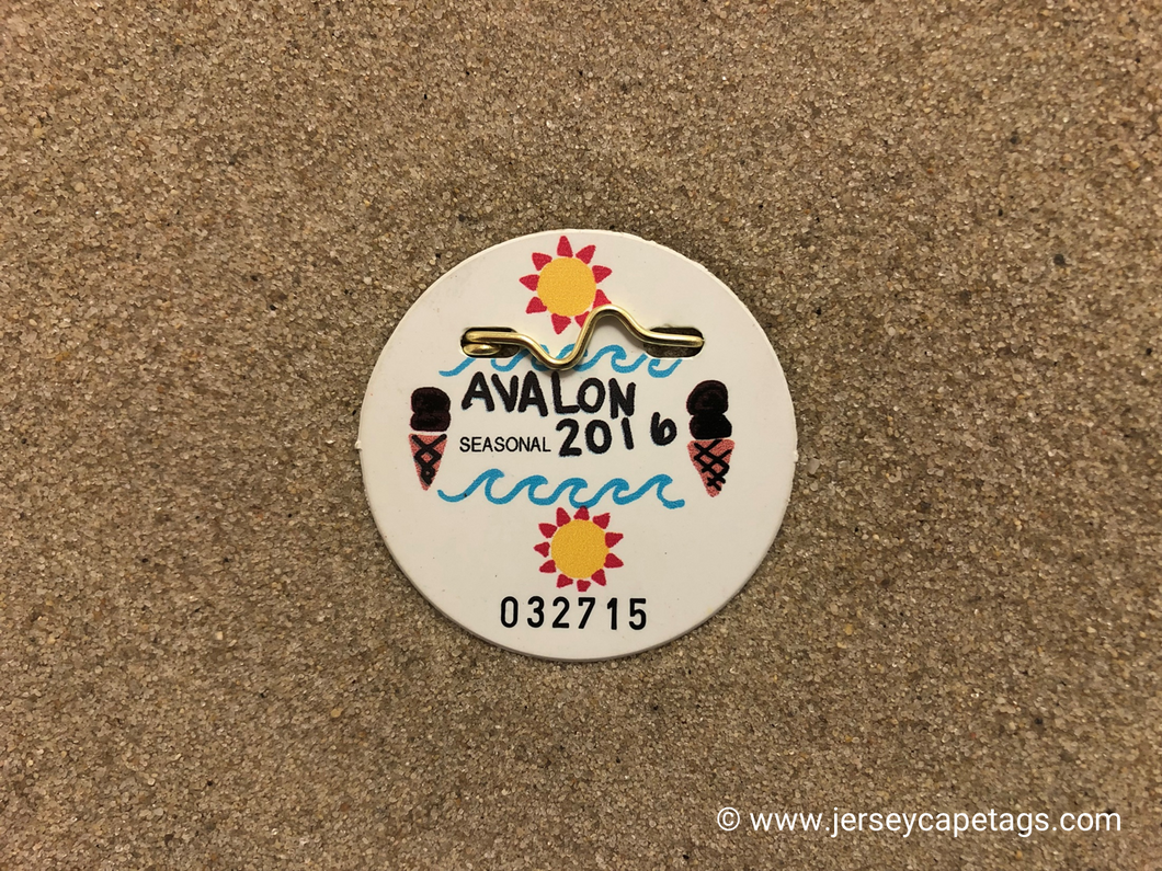 Avalon 2016 Seasonal Beach Tag