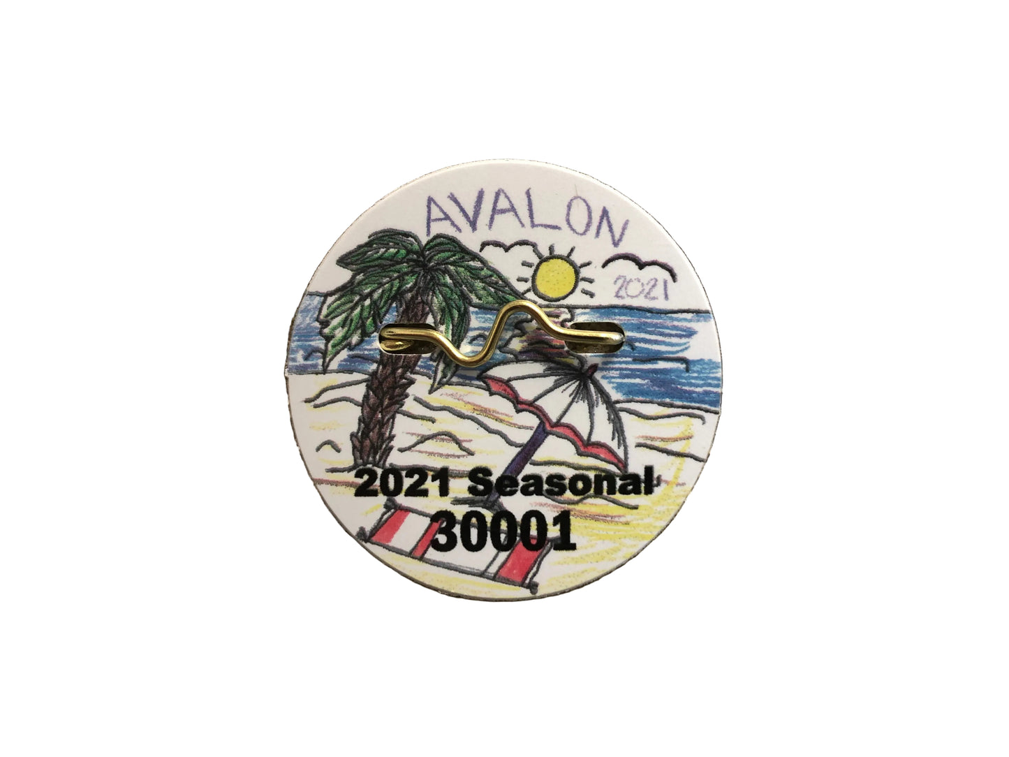 RETRO Avalon 2021 Seasonal Beach Tag