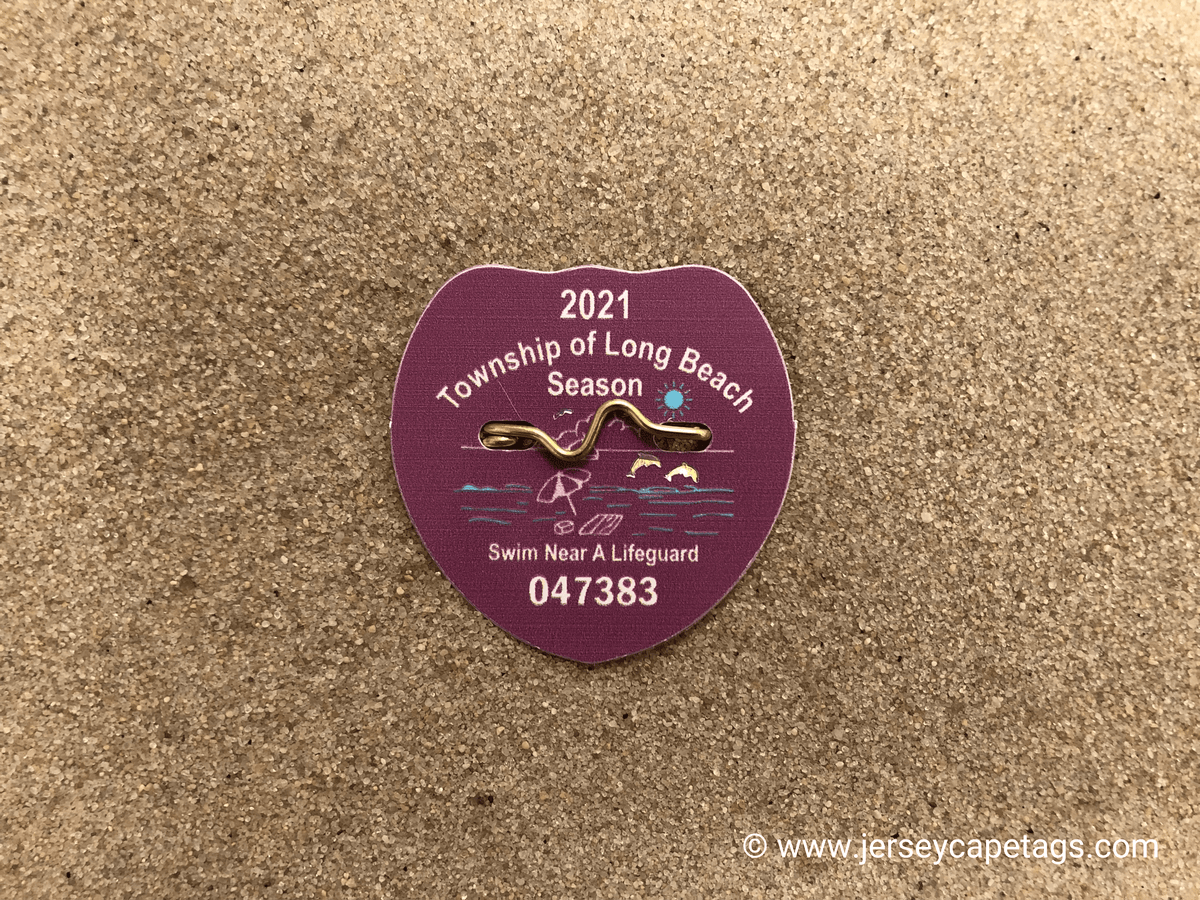 Long Beach Township 2021 Seasonal Beach Badge – Jersey Cape Tags Online