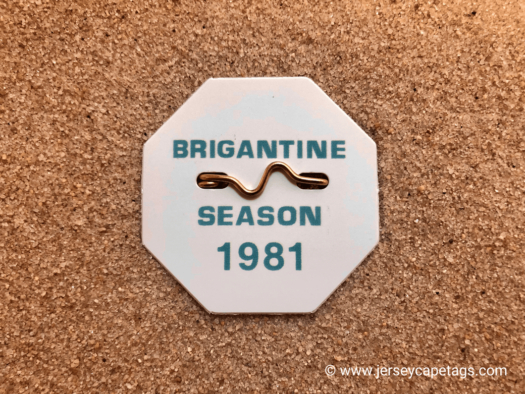Brigantine 1981 Seasonal Beach Tag