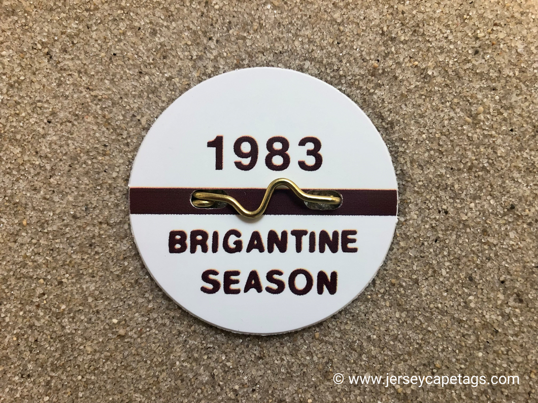 Brigantine 1983 Seasonal Beach Tag