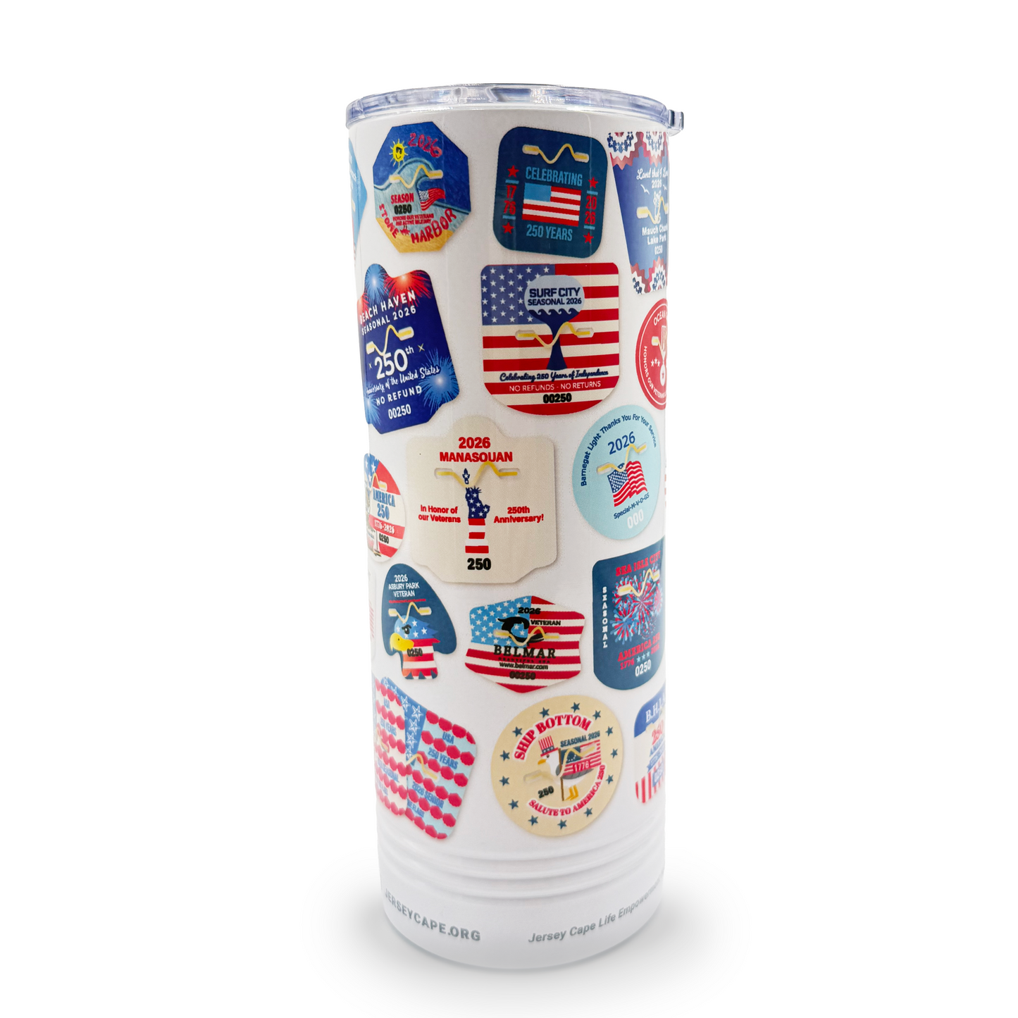 Commemorative 250th Anniversary Beach Tag Tumbler – 20 oz