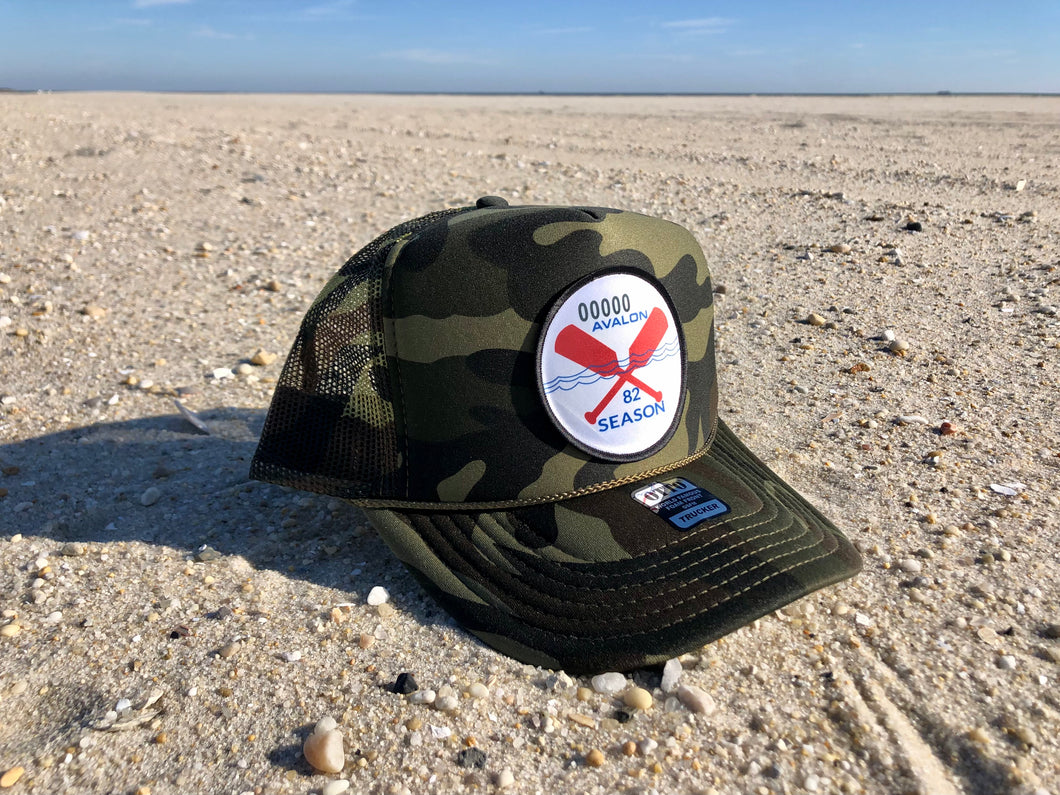 Retro Beach Tag/Badge Trucker Hat