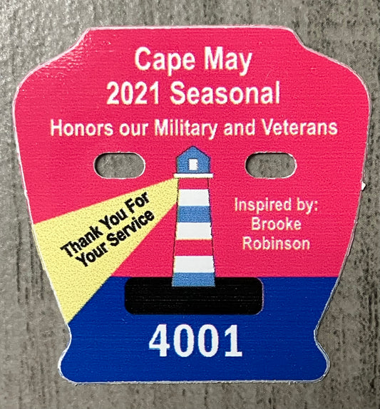 Cape May 2021 Military/Veteran Beach Badge