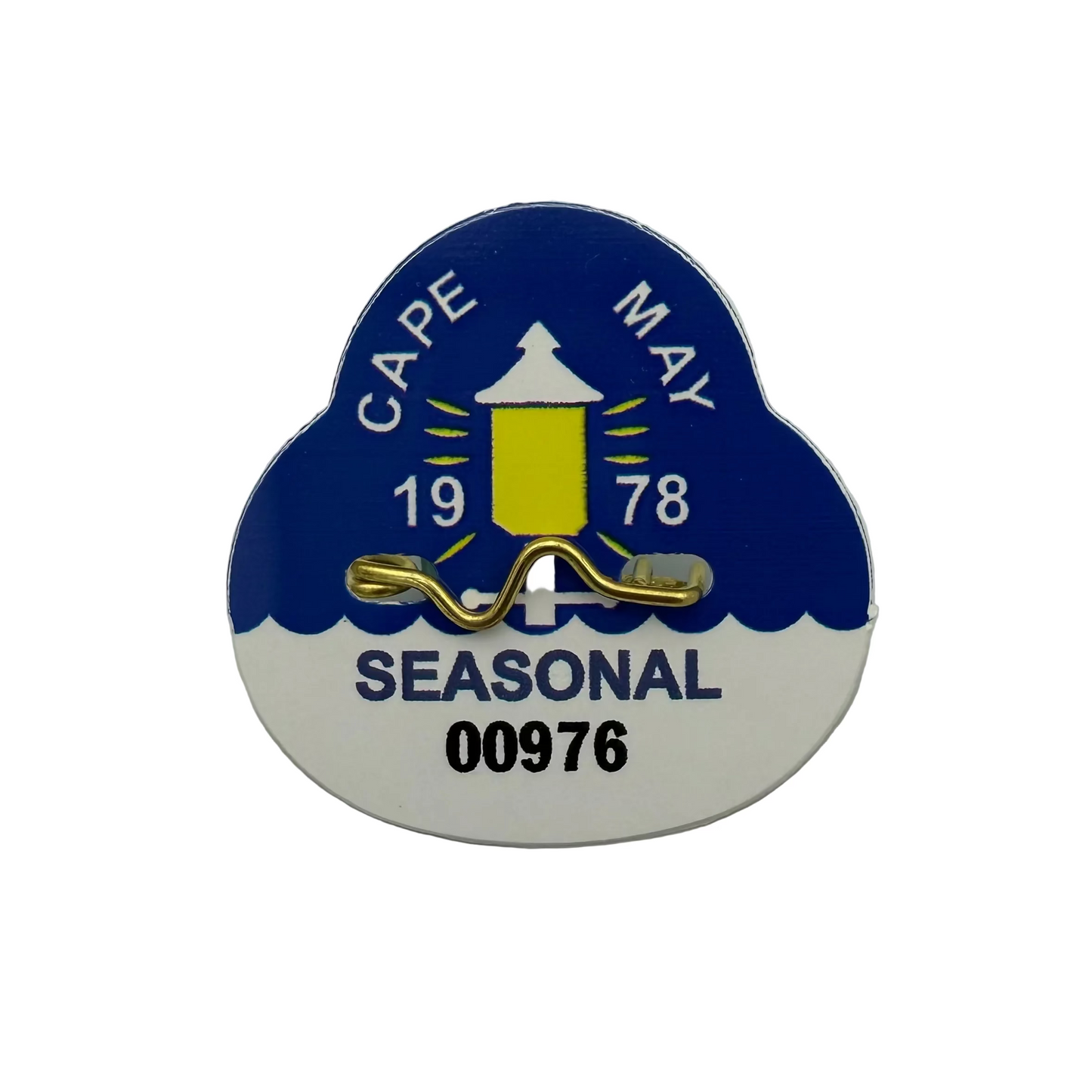 RETRO Cape May 1978 Seasonal Beach Tag