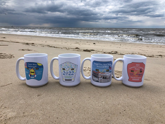 2022 Seasonal Beach Tag/Badge Mugs