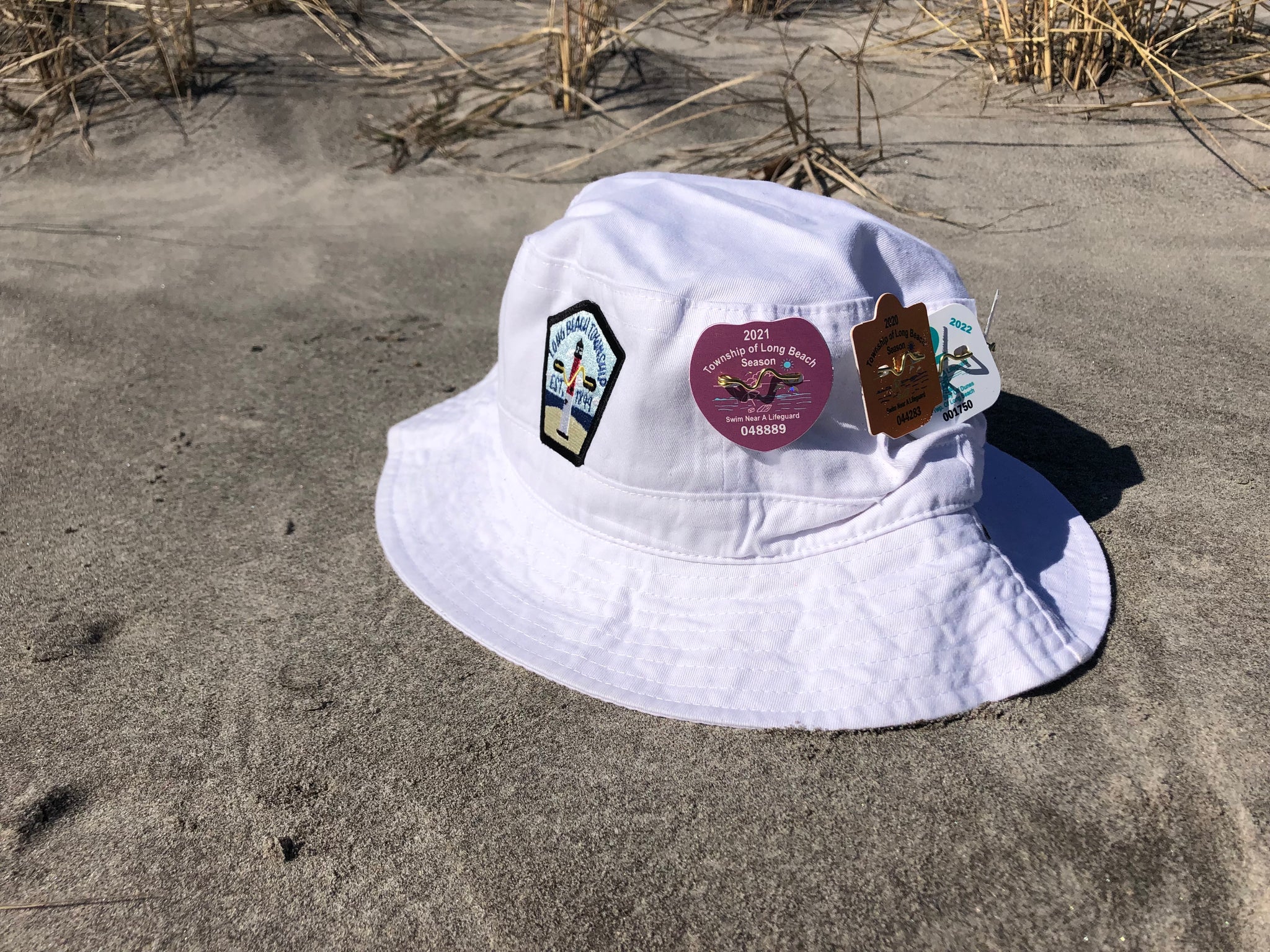 Retro Beach Tags/Badges Bucket Hats – Jersey Cape Tags Online Store