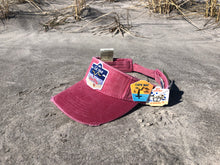 Load image into Gallery viewer, Retro Beach Tags/Badges Distressed Visors
