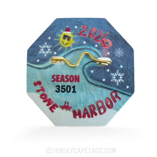 Stone Harbor 2026 Holiday Seasonal Beach Tag