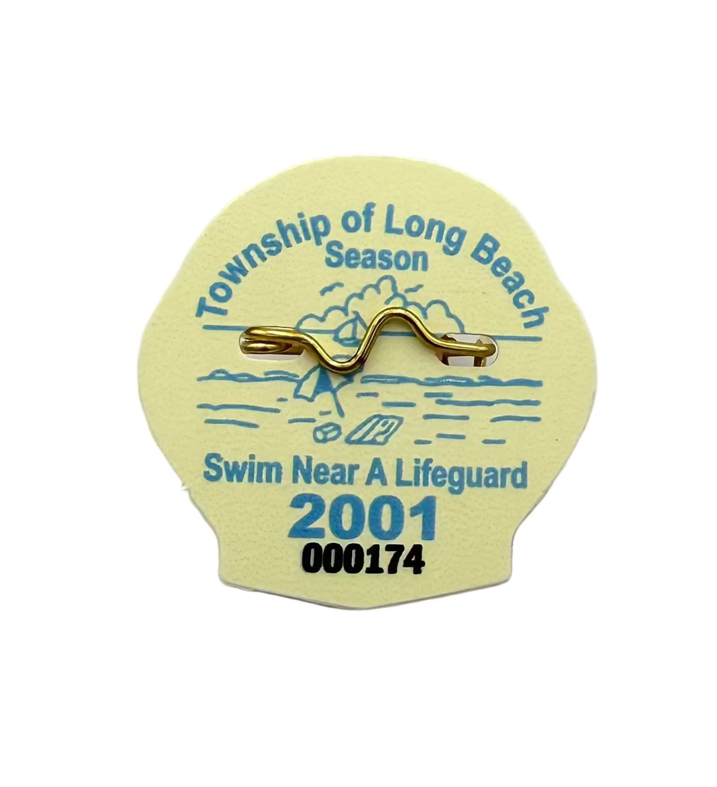 RETRO Long Beach Township 2001 Seasonal Beach Badge