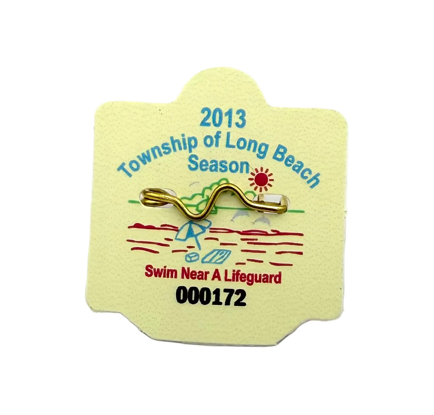 RETRO Long Beach Township 2013 Seasonal Beach Badge