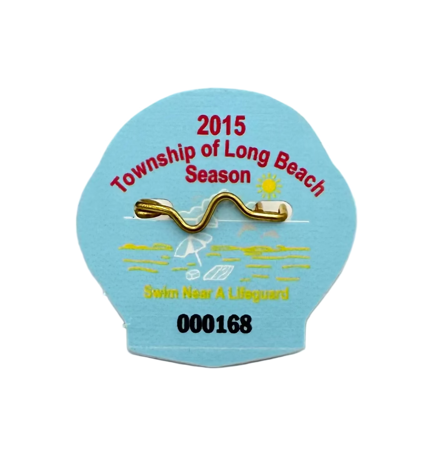 RETRO Long Beach Township 2015 Seasonal Beach Badge