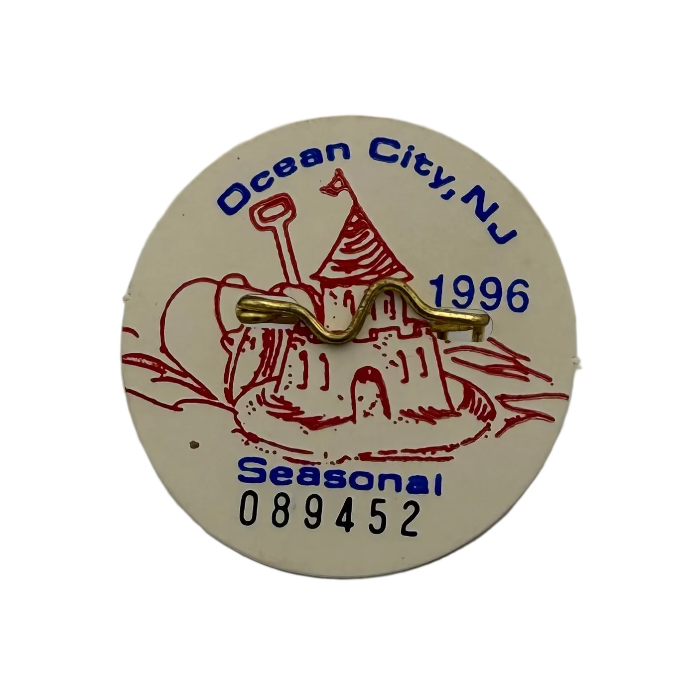 RETRO Ocean City 1996 Seasonal Beach Badge
