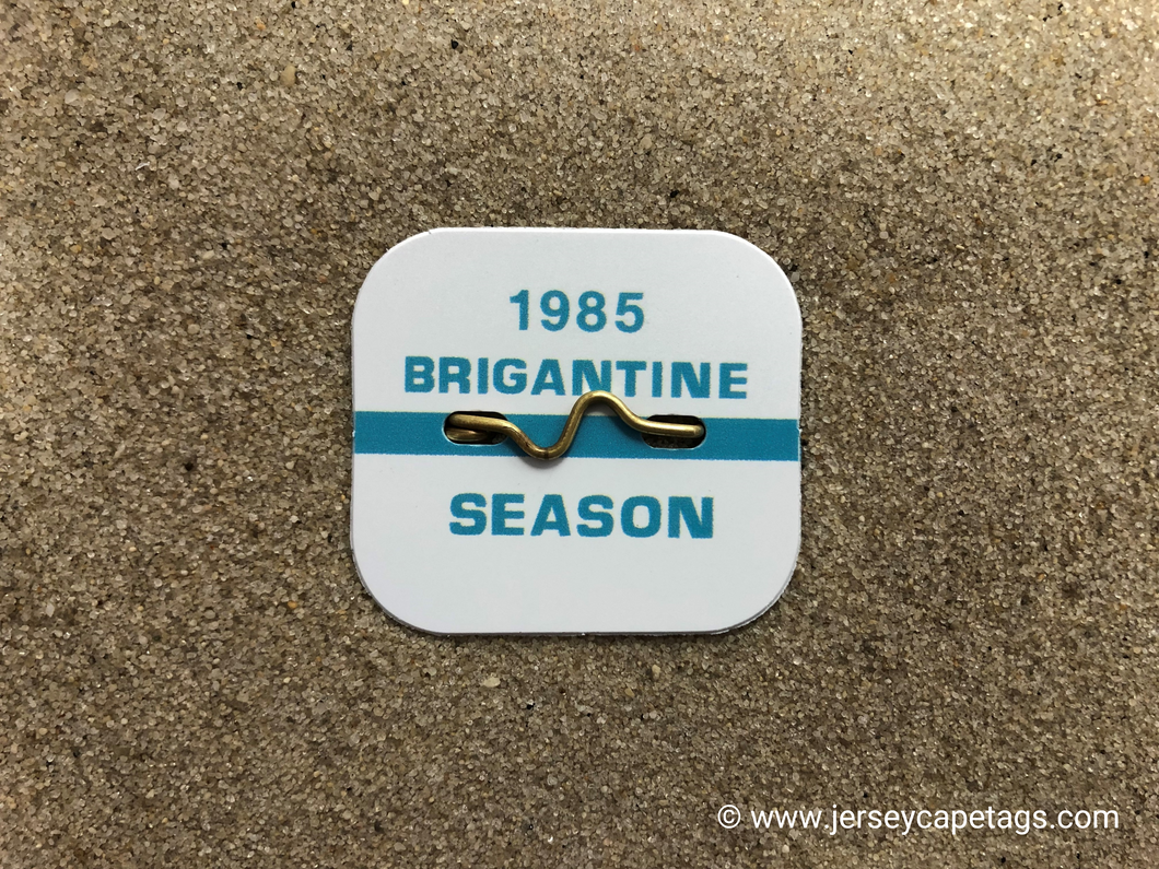 Brigantine 1985 Seasonal Beach Tag
