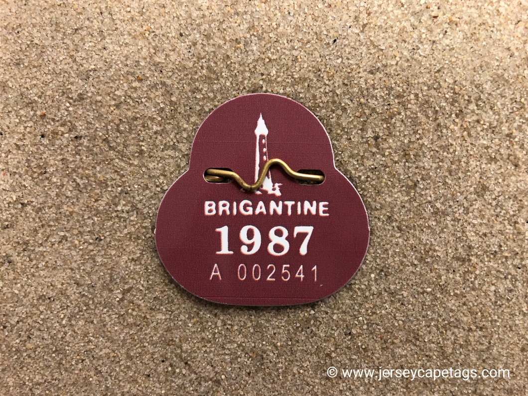 Brigantine 1987 Seasonal Beach Tag