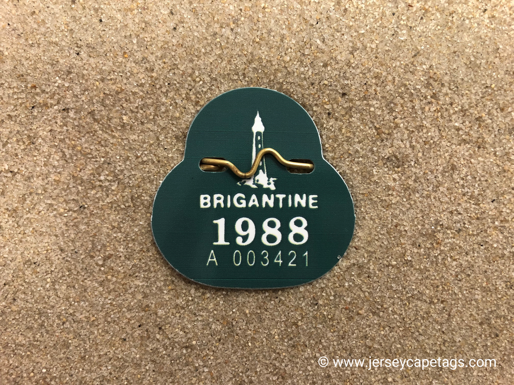 Brigantine 1988 Seasonal Beach Tag