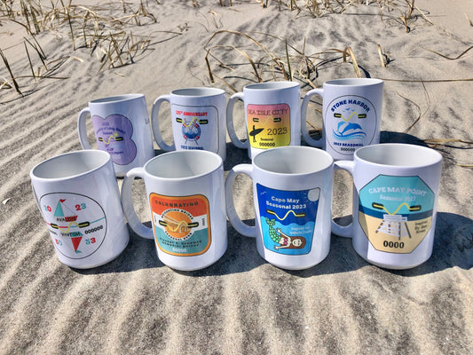 2023 Seasonal Beach Tag/Badge Mugs