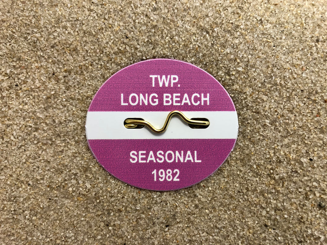 Long Beach Township 1982 Seasonal Beach Badge