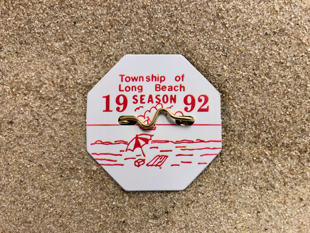 Long Beach Township 1992 Seasonal Beach Badge