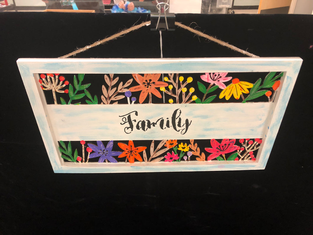 Family Flower Plaque