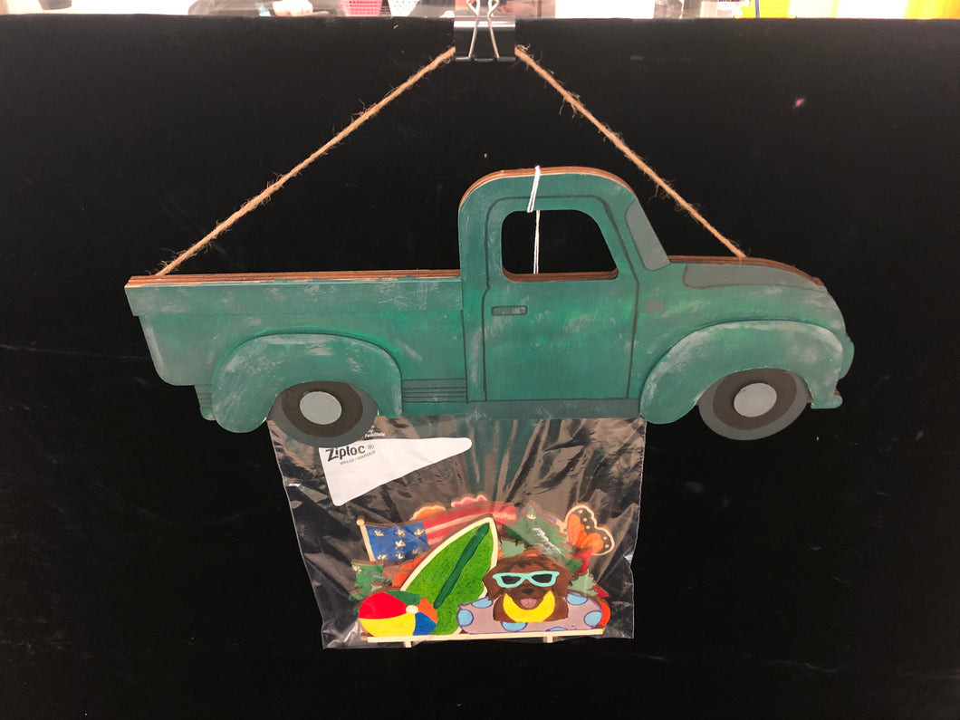 Antique Truck Plaque with Changeable Signs