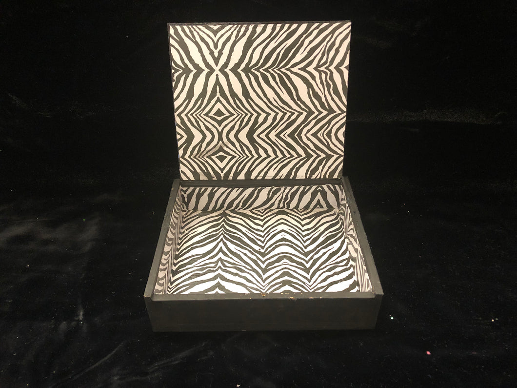Zebra Print Trinket Box