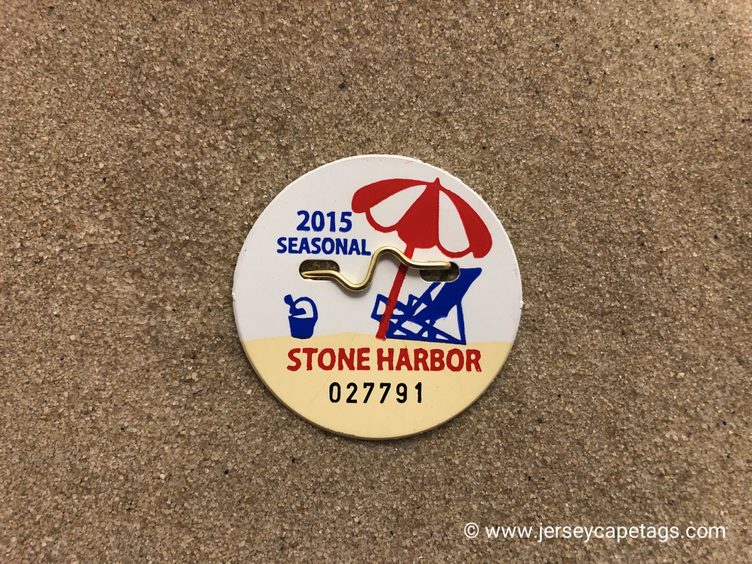 Stone Harbor 2015 Seasonal Beach Tag
