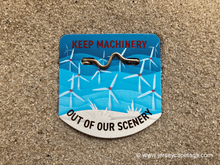 Load image into Gallery viewer, Anti-Offshore Wind Turbines Novelty Beach Tags/Badges
